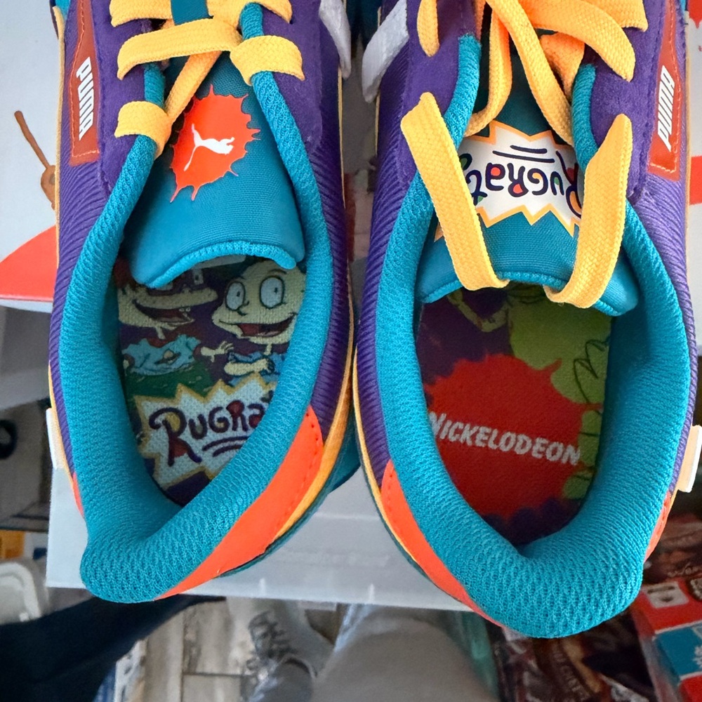 RUGRATS Puma Kids Sneakers - Turquoise, Purple, Yellow - Picture 5 of 6
